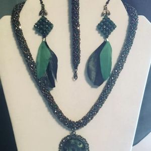 Crystal beaded set